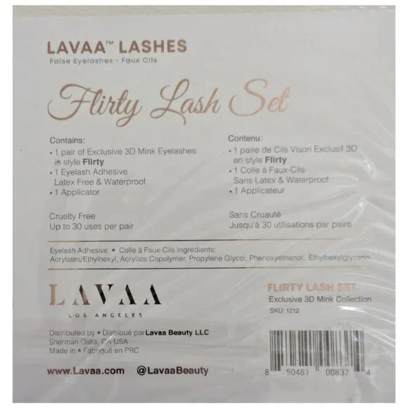 NIB | LAVAA LOS ANGELES Flirty Lash Kit | 3D Faux Mink Lashes - Picture 6 of 7